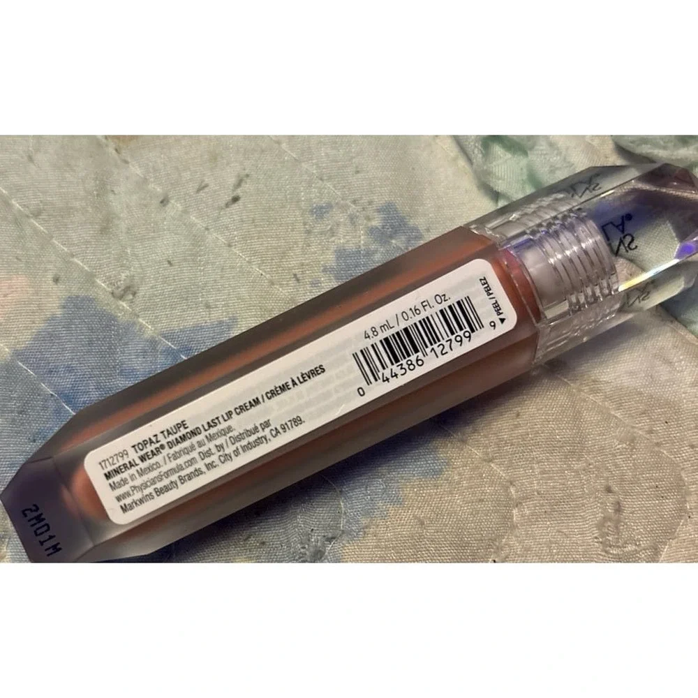 NEW Physicians Formula Diamond Last Mineral Wear Lip Cream, Topaz Taupe